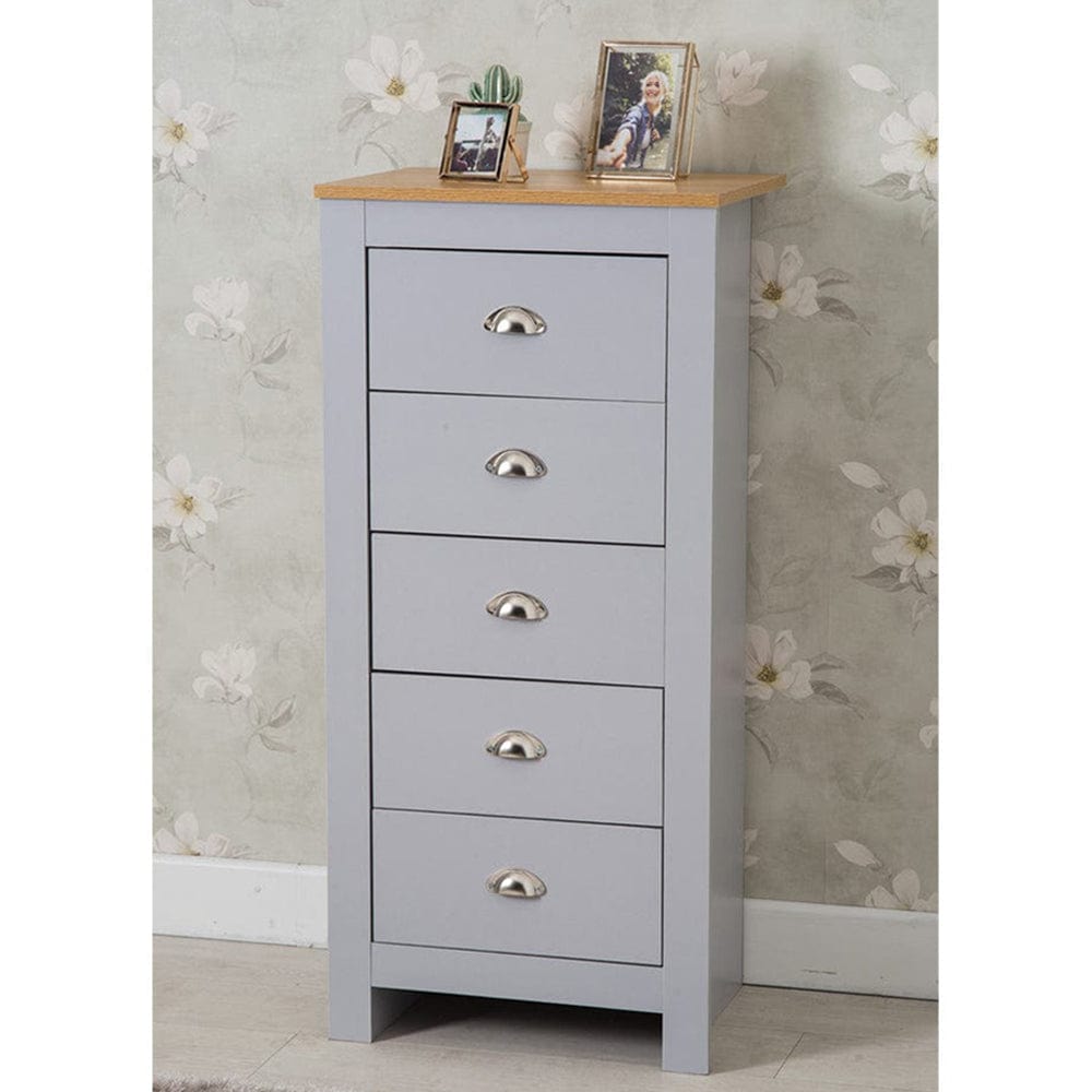 Heritage 5 Drawer Tall Chest Storage Cabinet