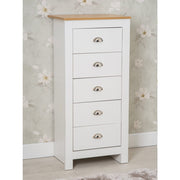 Heritage 5 Drawer Tall Chest Storage Cabinet