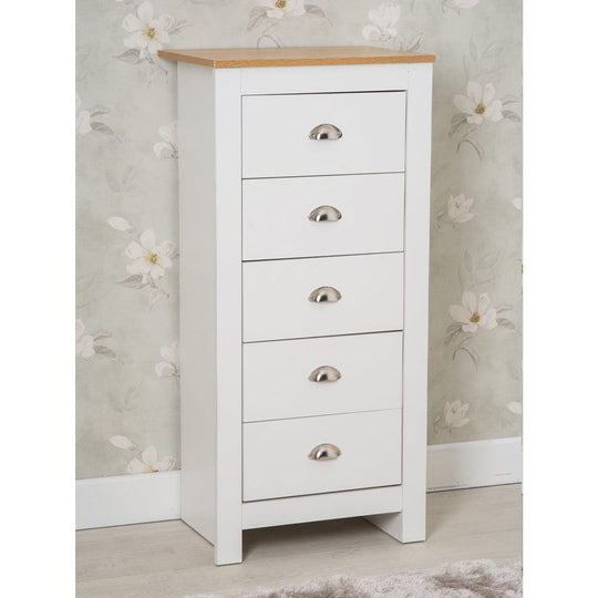 Heritage 5 Drawer Tall Chest Storage Cabinet