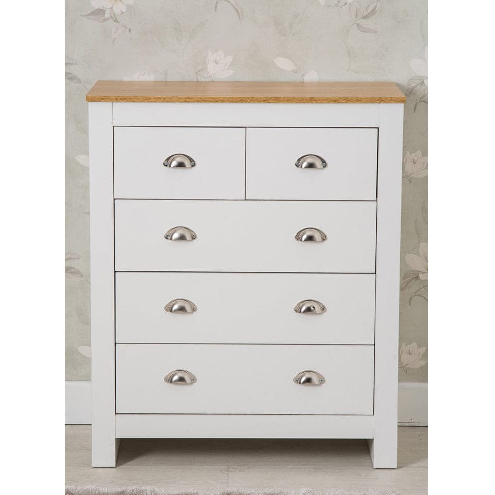 Heritage 3+2 Chest Of Drawers Storage Cabinet
