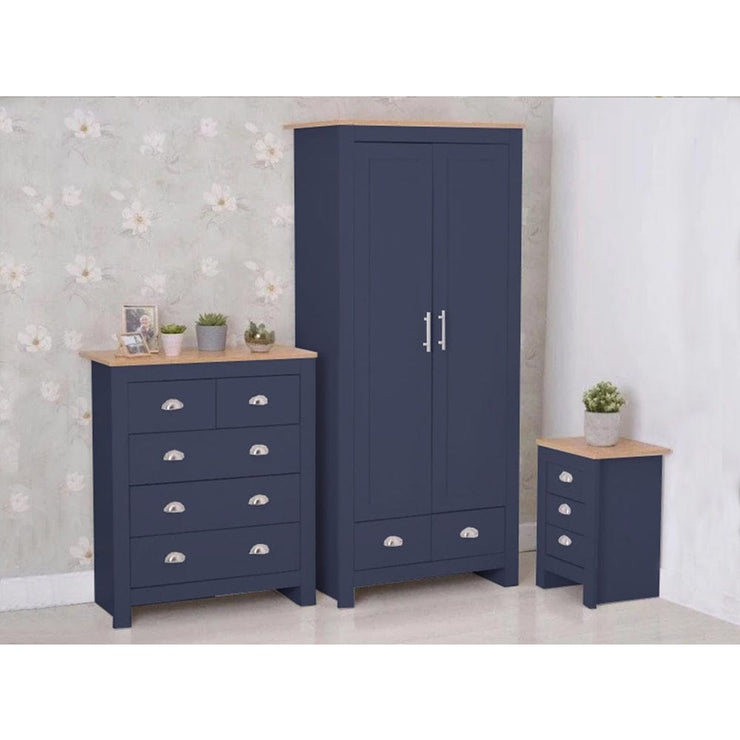 Heritage 3 Piece Bedroom Set Wardrobe Chest Bedside Table Set