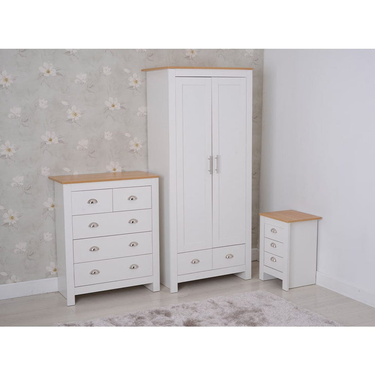 Heritage 3 Piece Bedroom Set Wardrobe Chest Bedside Table Set