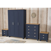 Heritage 4 Piece Bedroom Furniture Set Wardrobe Chest Bedside Table