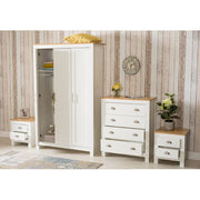 Heritage 4 Piece Bedroom Furniture Set Wardrobe Chest Bedside Table