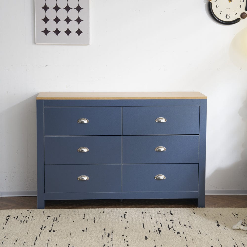 Heritage 6 Drawer Chest Bedroom Storage Cabinet