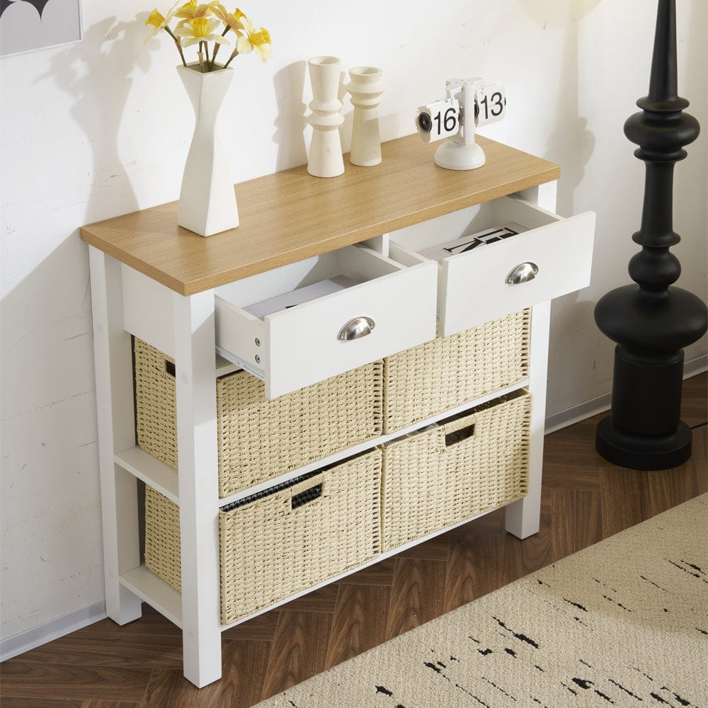 Heritage Hallway Console Table Sideboard With 2 Drawers