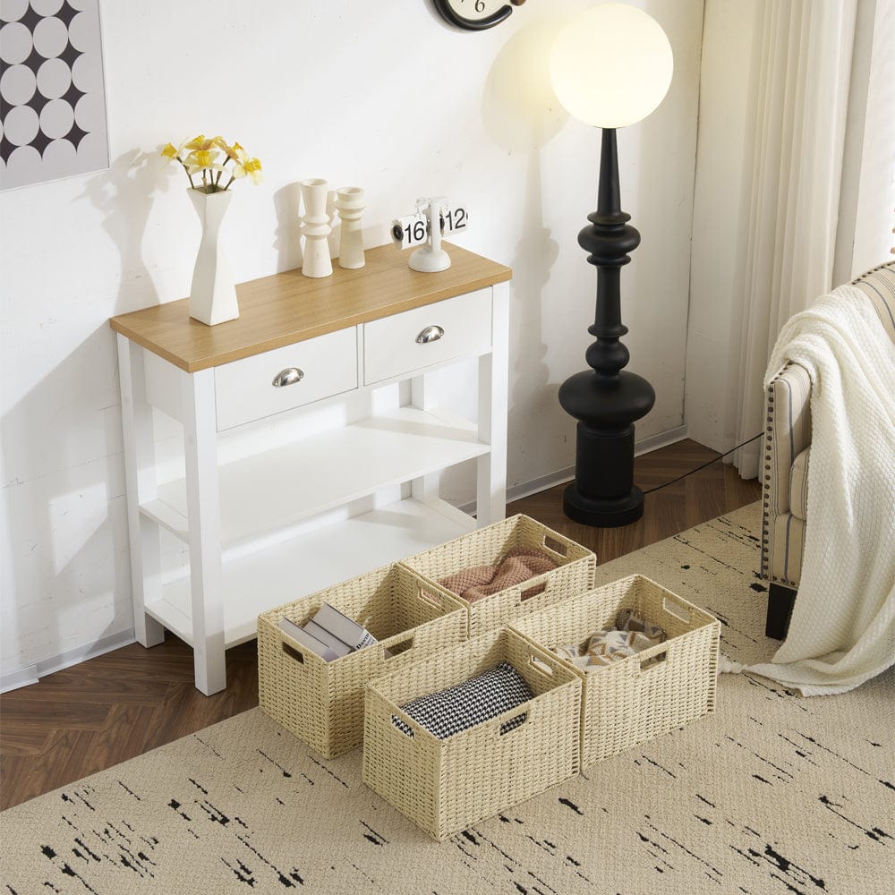 Heritage Hallway Console Table Sideboard With 2 Drawers
