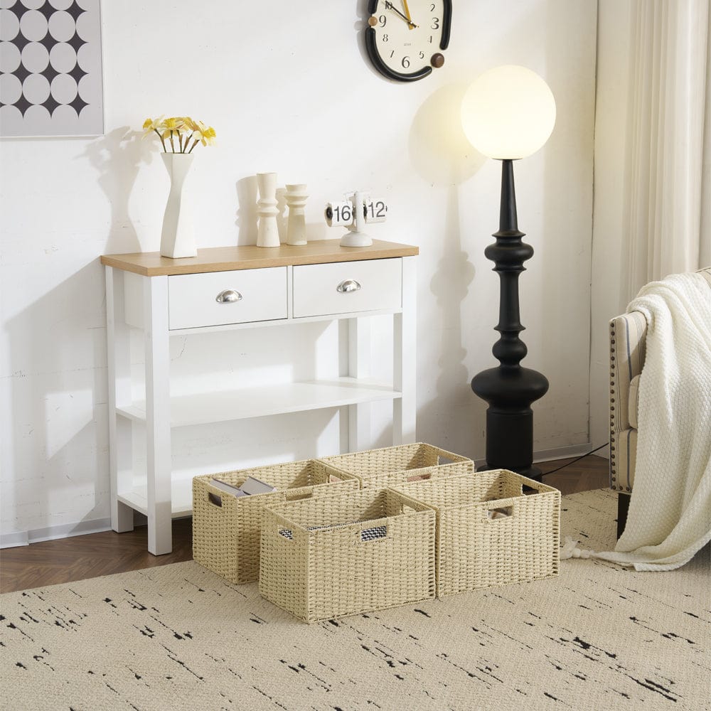 Heritage Hallway Console Table Sideboard With 2 Drawers