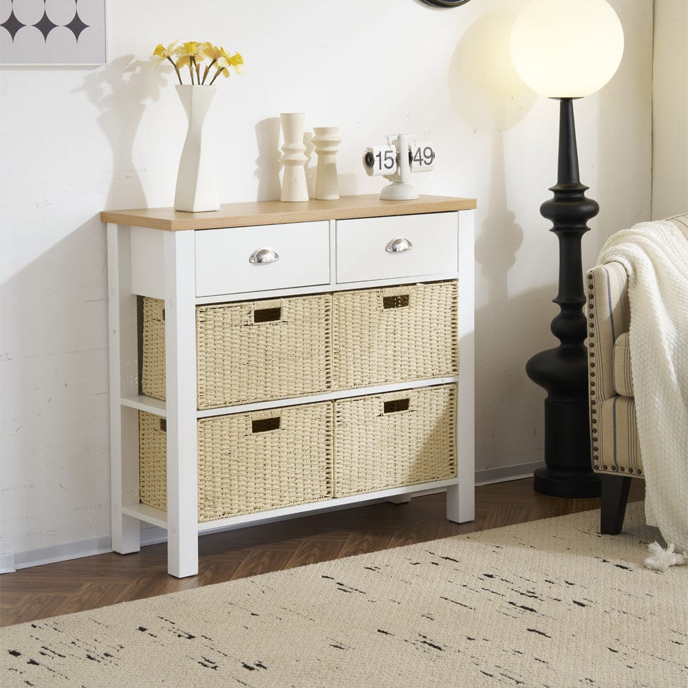 Heritage Hallway Console Table Sideboard With 2 Drawers
