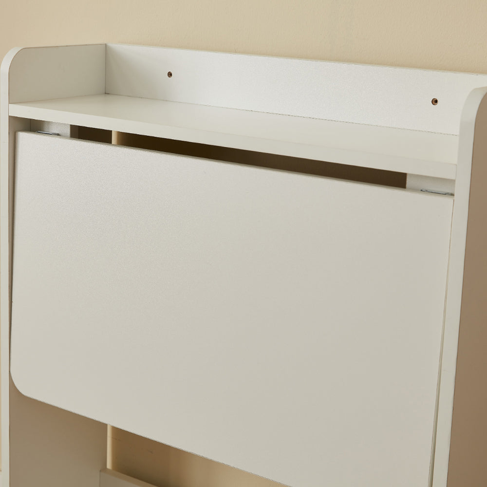 Heritage Modern White Foldable Side Desk Table