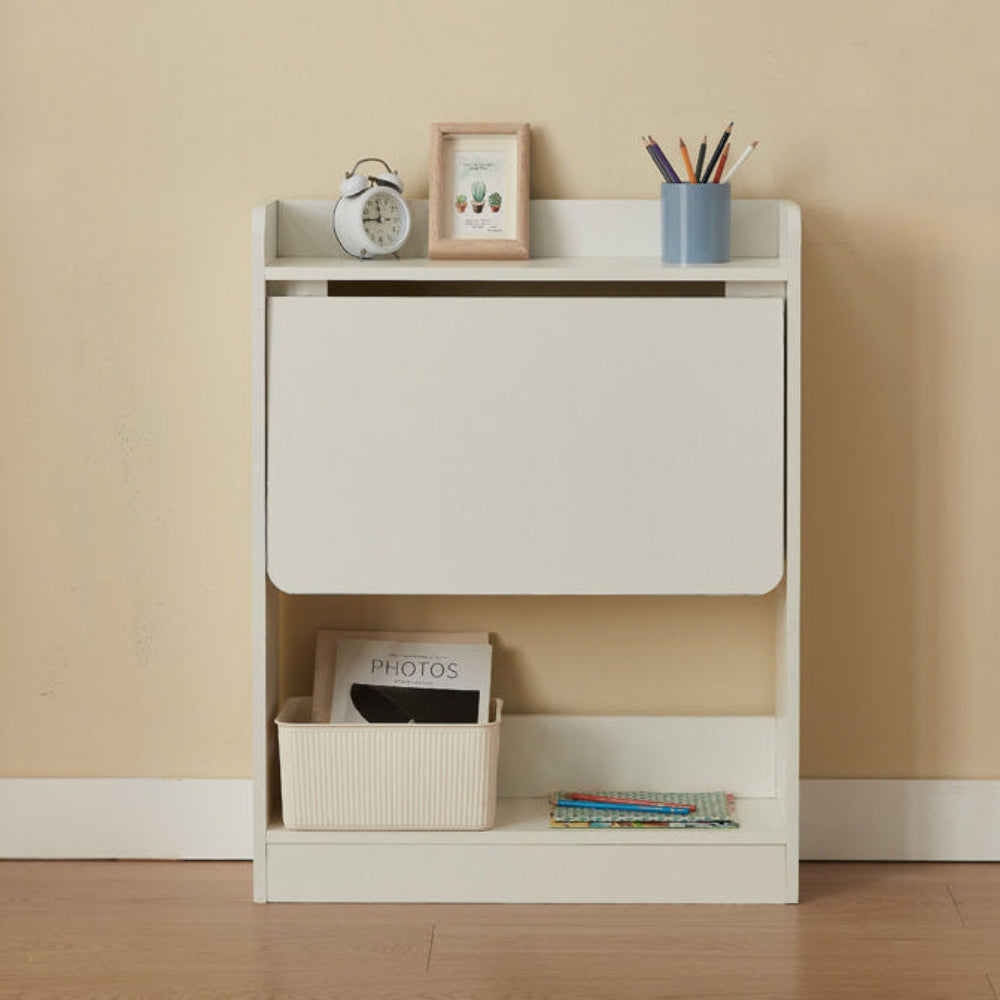 Heritage Modern White Foldable Side Desk Table