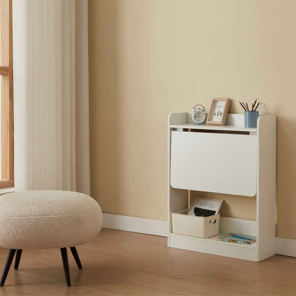 Heritage Modern White Foldable Side Desk Table