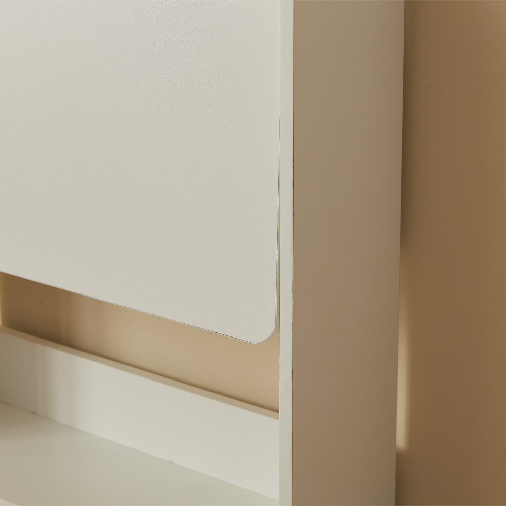 Heritage Modern White Foldable Side Desk Table