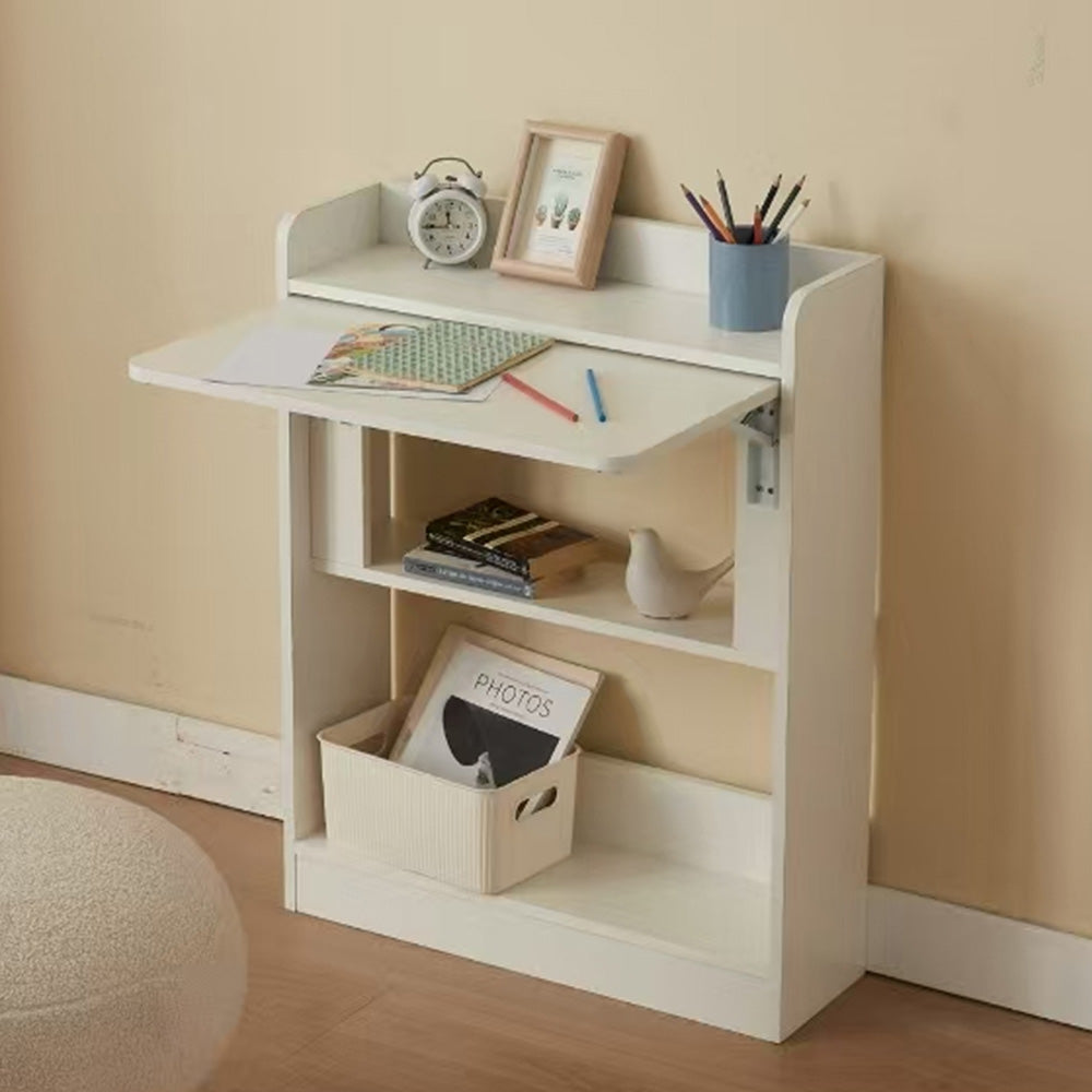 Heritage Modern White Foldable Side Desk Table