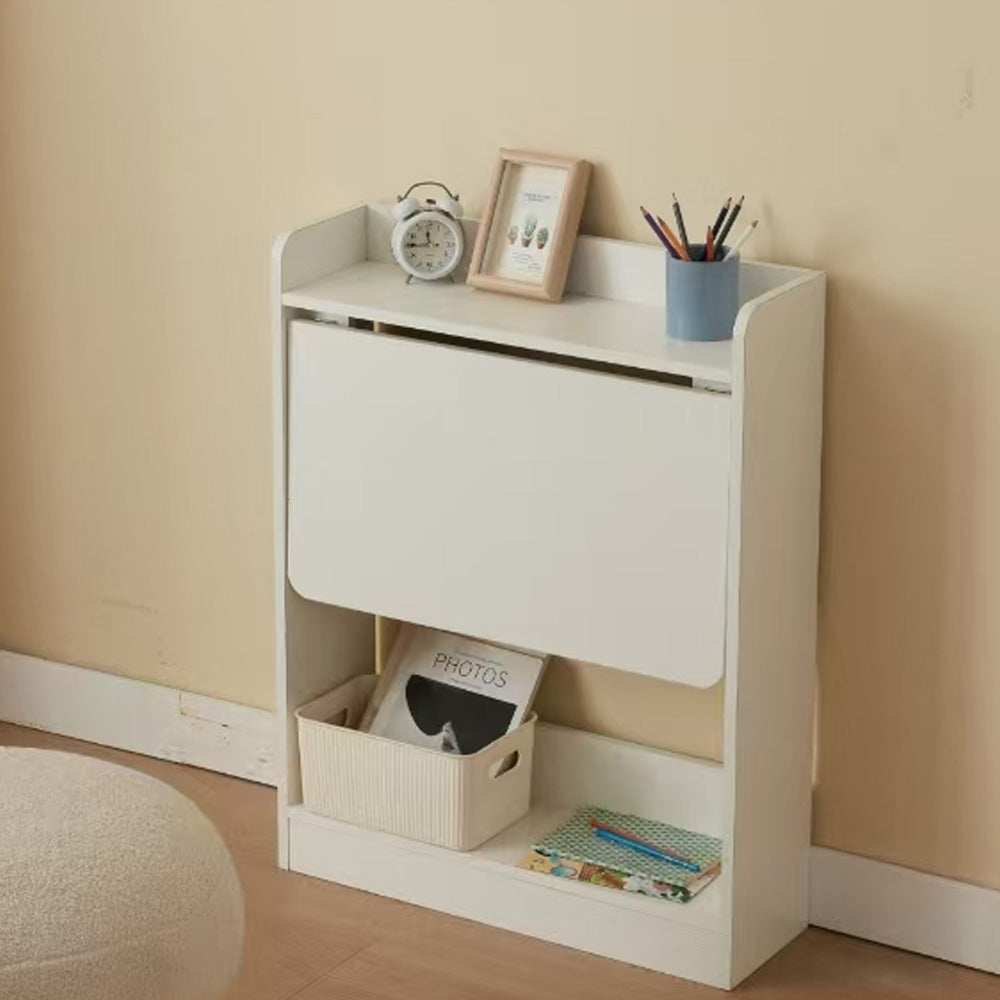 Heritage Modern White Foldable Side Desk Table