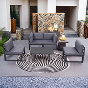 Hamburg Outdoor Modular 4-Seater Garden Patio Sofa Set With Coffee Table