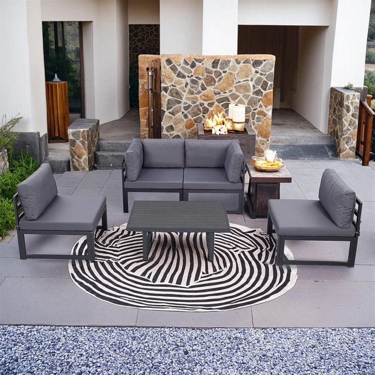 Hamburg Outdoor Modular 4-Seater Garden Patio Sofa Set With Coffee Table