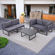 Hamburg Outdoor Modular 4-Seater Garden Patio Sofa Set With Coffee Table