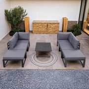 Hamburg Outdoor Modular 6-Seater Garden Patio Sofa Set With Coffee Table