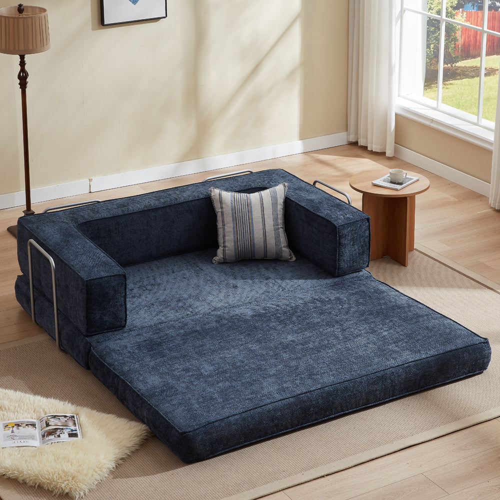 Hugspacee Velvet Compressed Daybed Upholstered Lounge Sofa