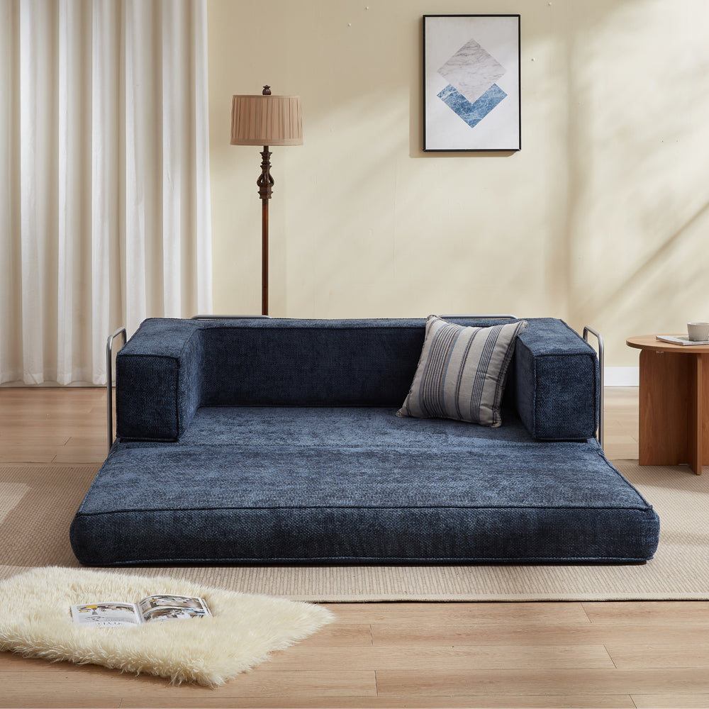Hugspacee Velvet Compressed Daybed Upholstered Lounge Sofa