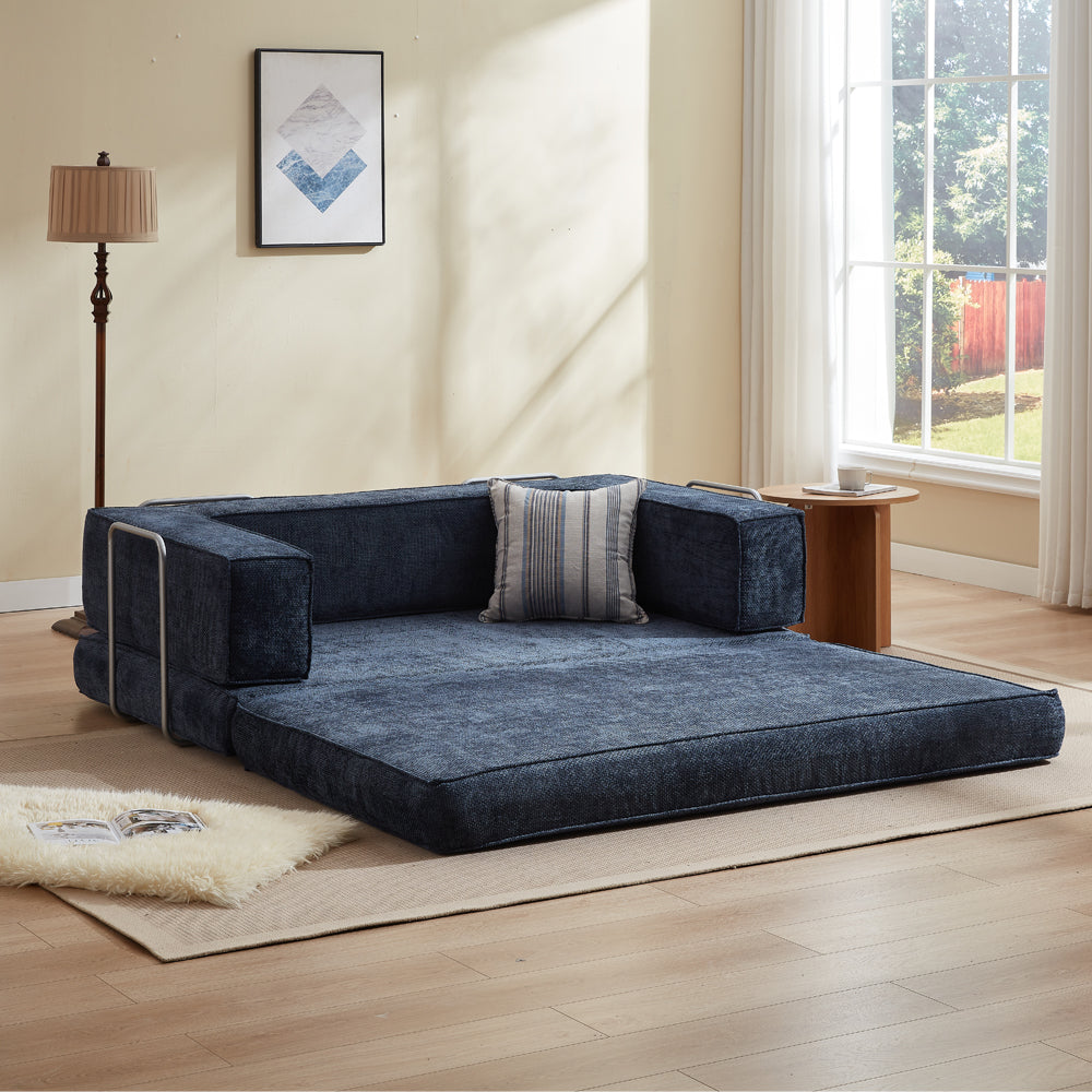 Hugspacee Velvet Compressed Daybed Upholstered Lounge Sofa