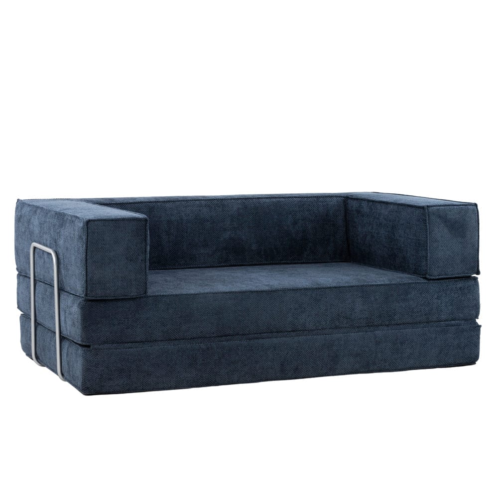 Hugspacee Velvet Compressed Daybed Upholstered Lounge Sofa
