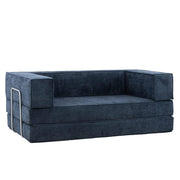 Hugspacee Velvet Compressed Daybed Upholstered Lounge Sofa