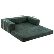 Hugspacee Velvet Compressed Daybed Upholstered Lounge Sofa