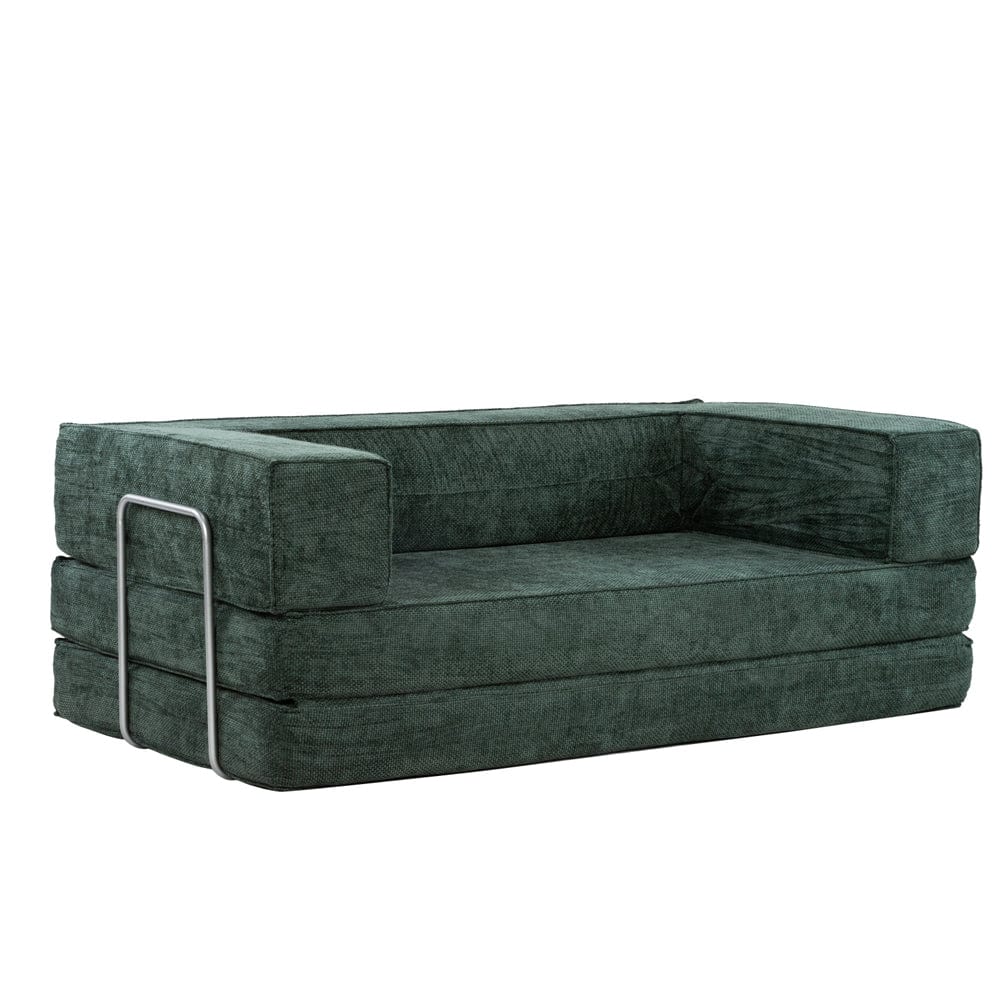 Hugspacee Velvet Compressed Daybed Upholstered Lounge Sofa