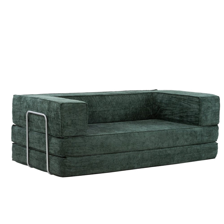 Hugspacee Velvet Compressed Daybed Upholstered Lounge Sofa