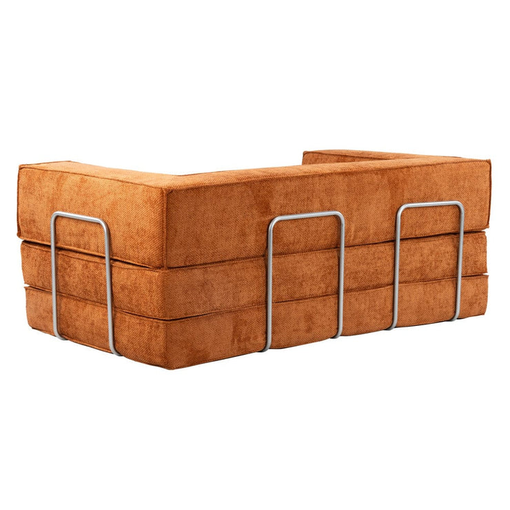 Hugspacee Velvet Compressed Daybed Upholstered Lounge Sofa
