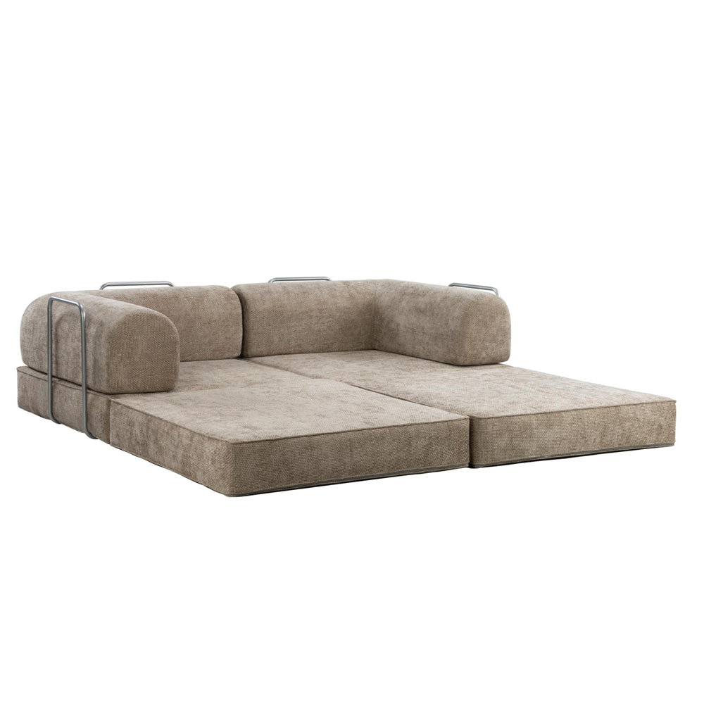 Hugspacee Velvet Compressed Daybed Large Lounge Sofa