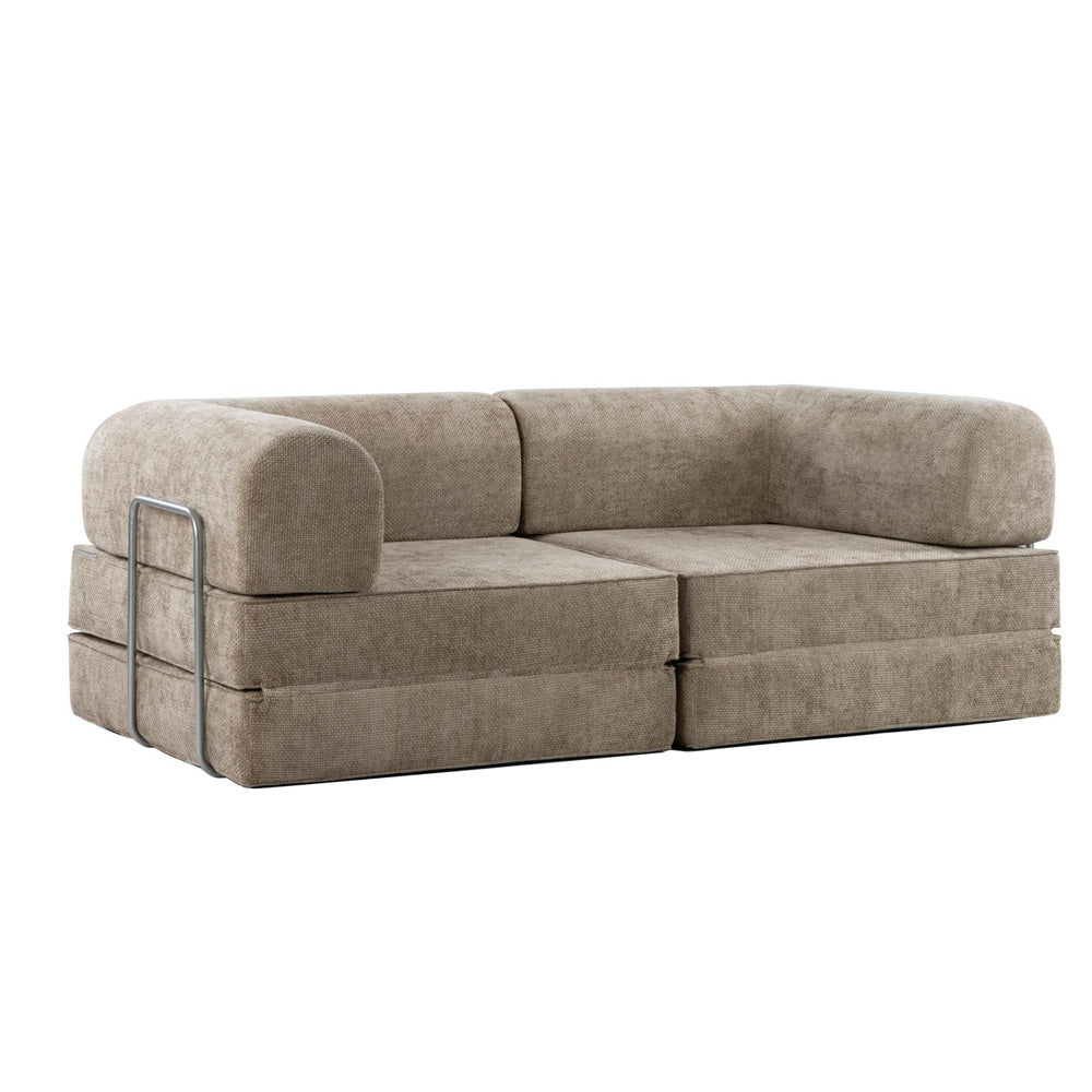 Hugspacee Velvet Compressed Daybed Large Lounge Sofa