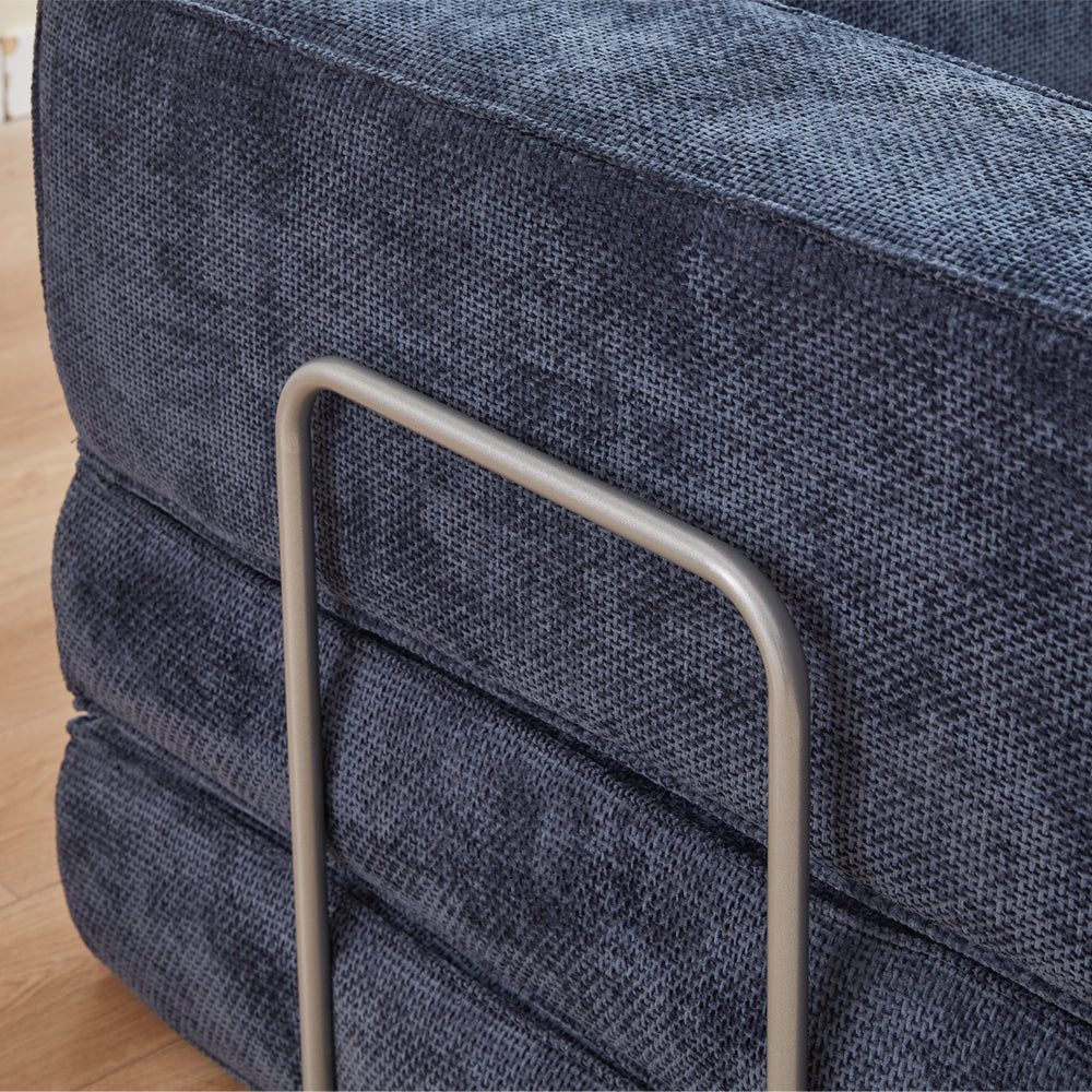 Hugspacee Velvet Compressed Daybed Upholstered Lounge Sofa