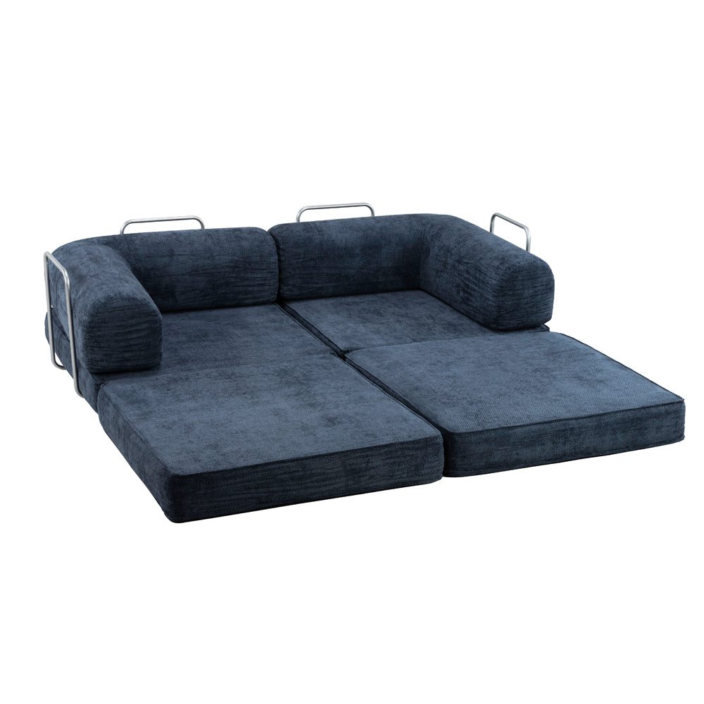 Hugspacee Velvet Compressed Daybed Large Lounge Sofa