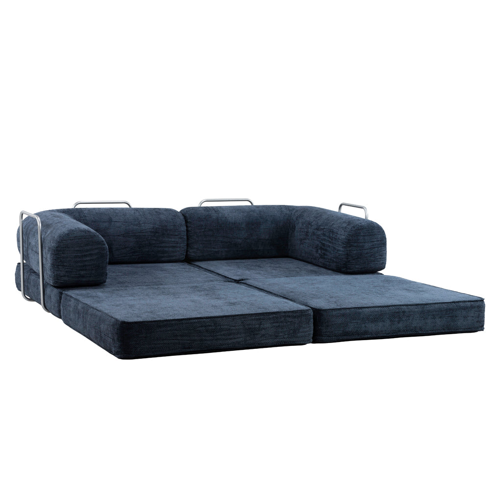 Hugspacee Velvet Compressed Daybed Large Lounge Sofa