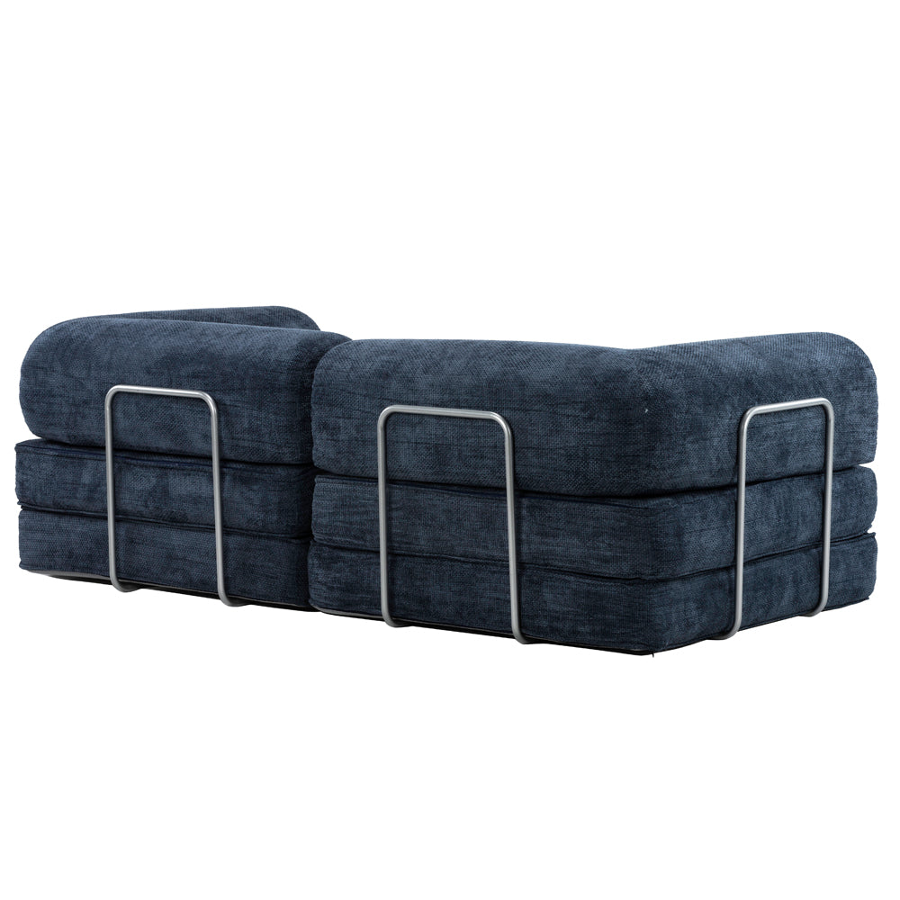 Hugspacee Velvet Compressed Daybed Large Lounge Sofa