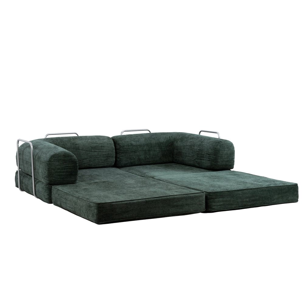 Hugspacee Velvet Compressed Daybed Large Lounge Sofa