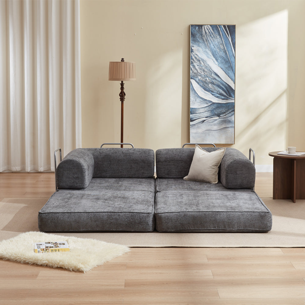 Hugspacee Velvet Compressed Daybed Large Lounge Sofa