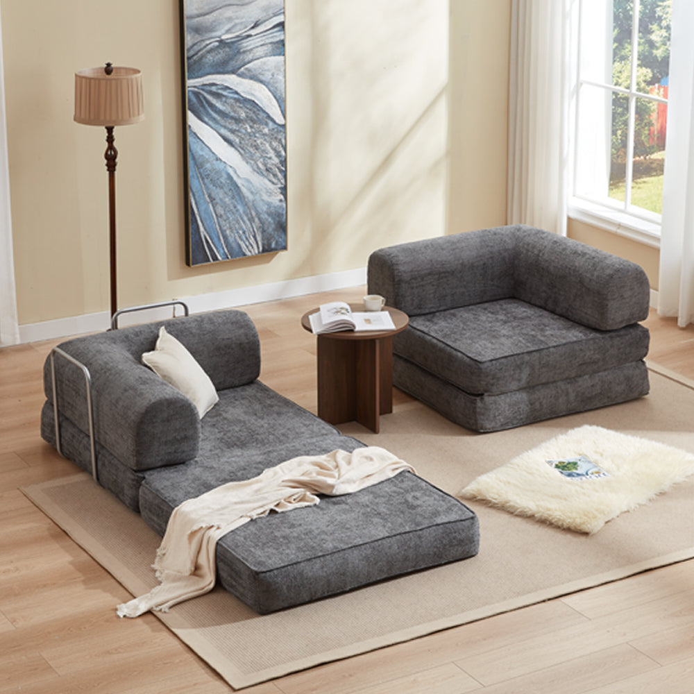 Hugspacee Velvet Compressed Daybed Large Lounge Sofa