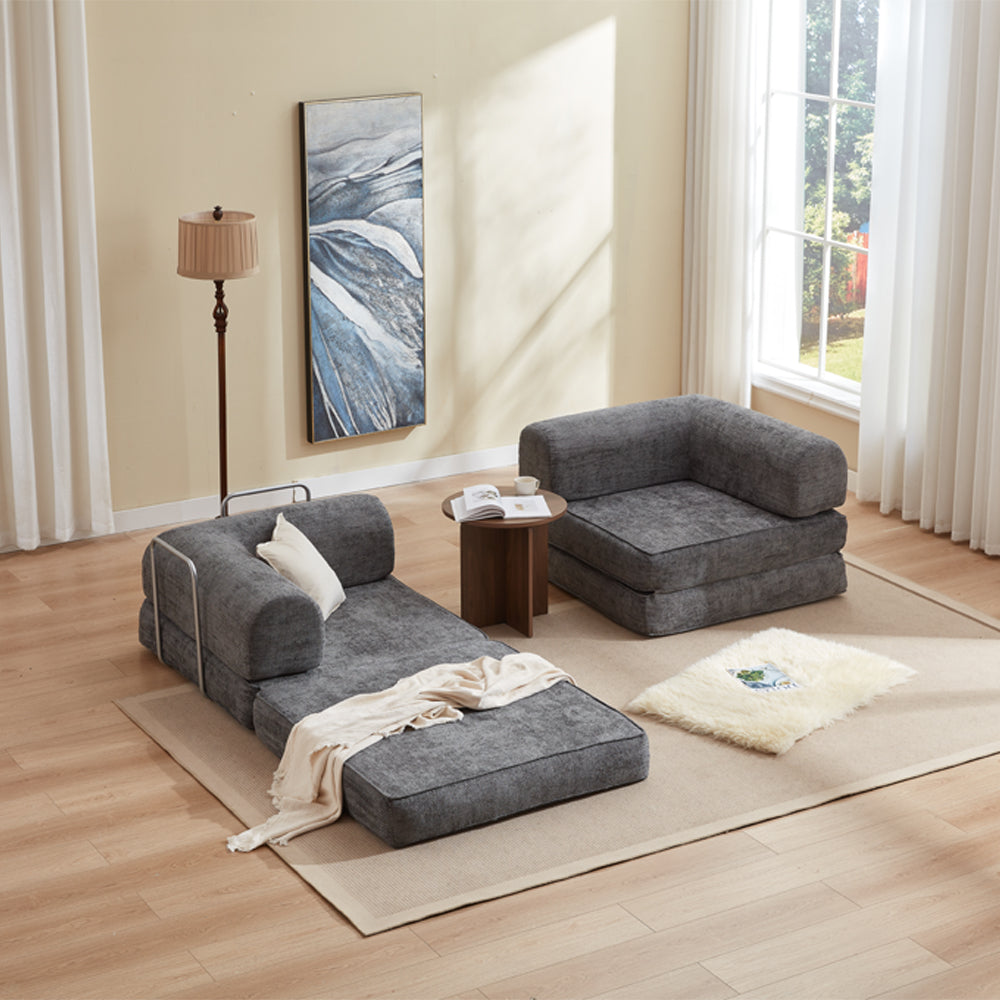 Hugspacee Velvet Compressed Daybed Large Lounge Sofa