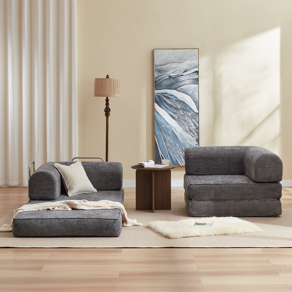Hugspacee Velvet Compressed Daybed Large Lounge Sofa