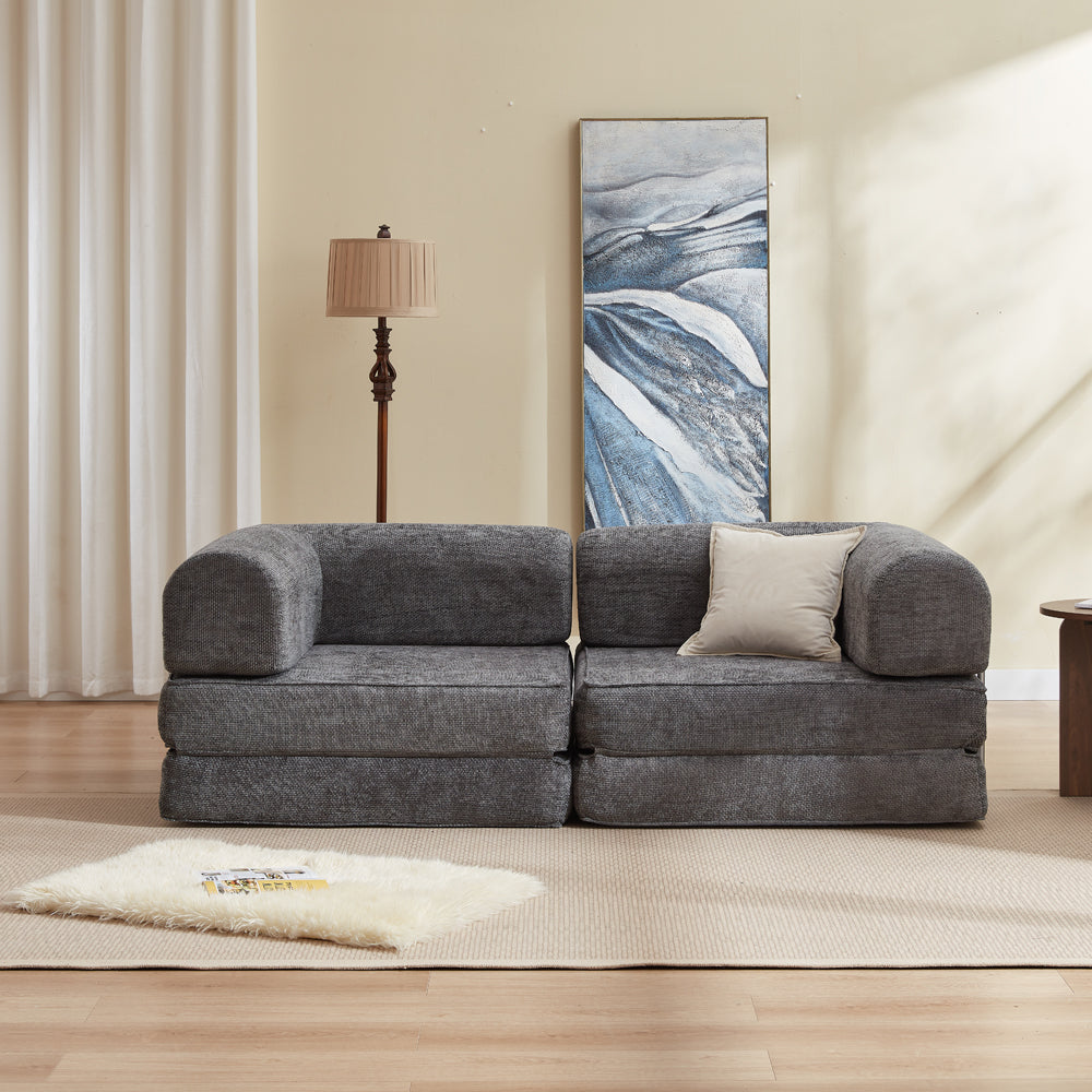 Hugspacee Velvet Compressed Daybed Large Lounge Sofa