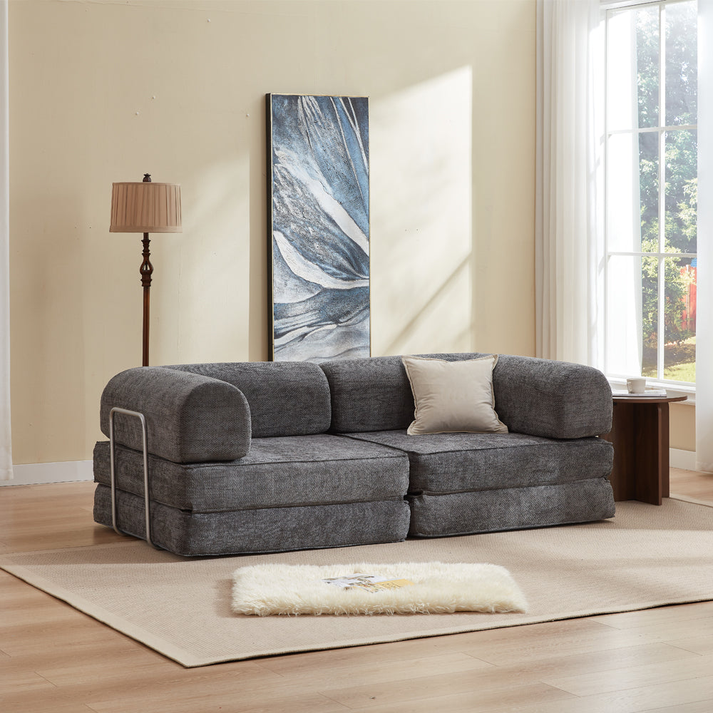 Hugspacee Velvet Compressed Daybed Large Lounge Sofa