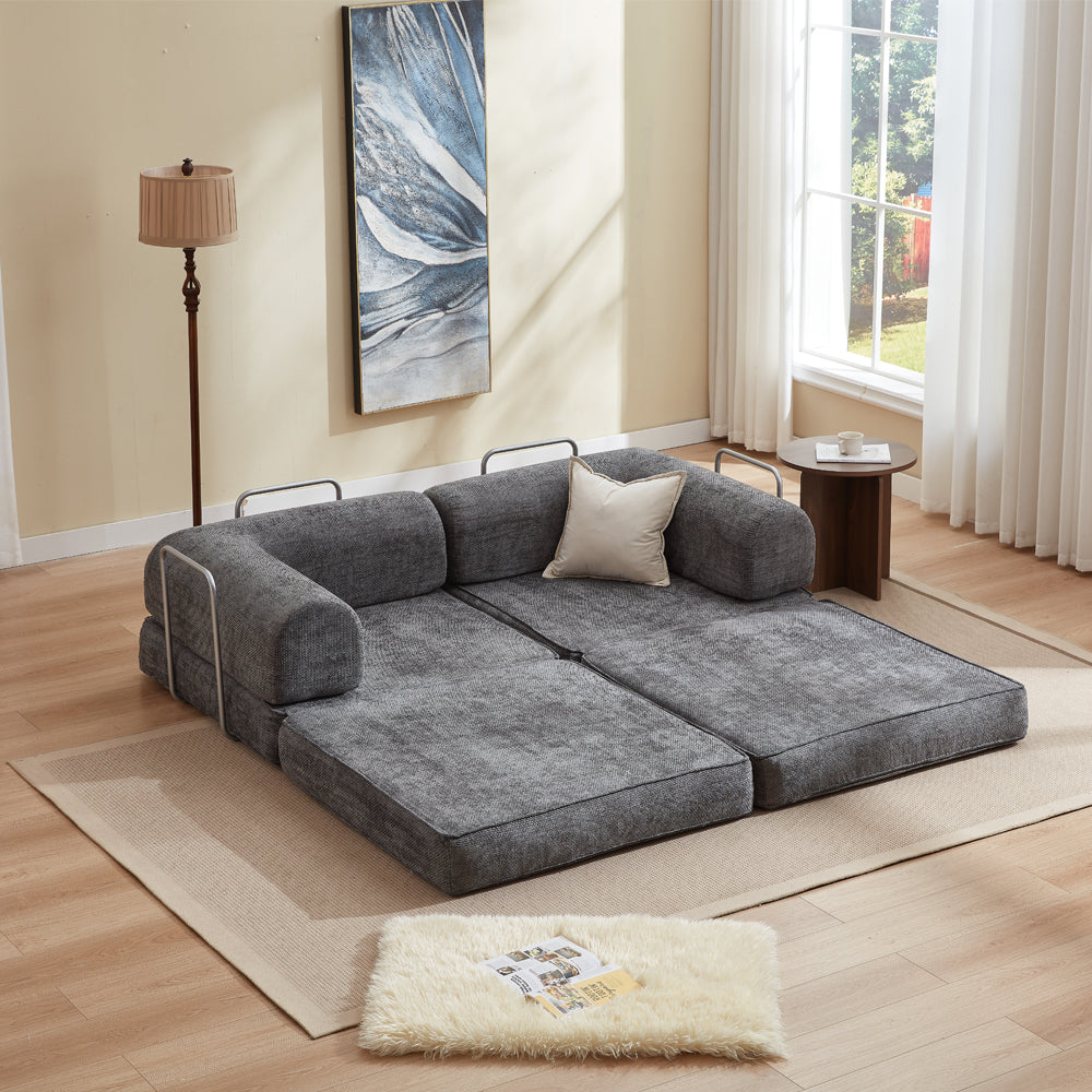 Hugspacee Velvet Compressed Daybed Large Lounge Sofa