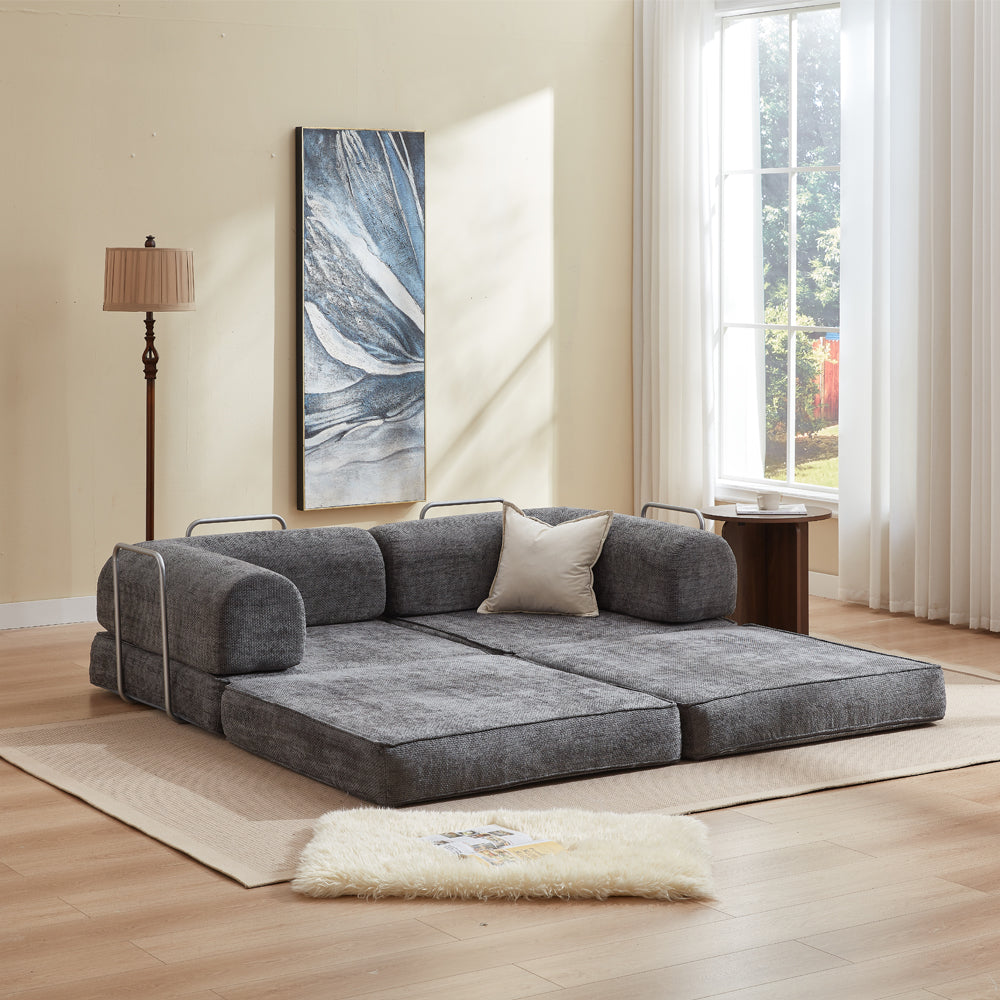 Hugspacee Velvet Compressed Daybed Large Lounge Sofa