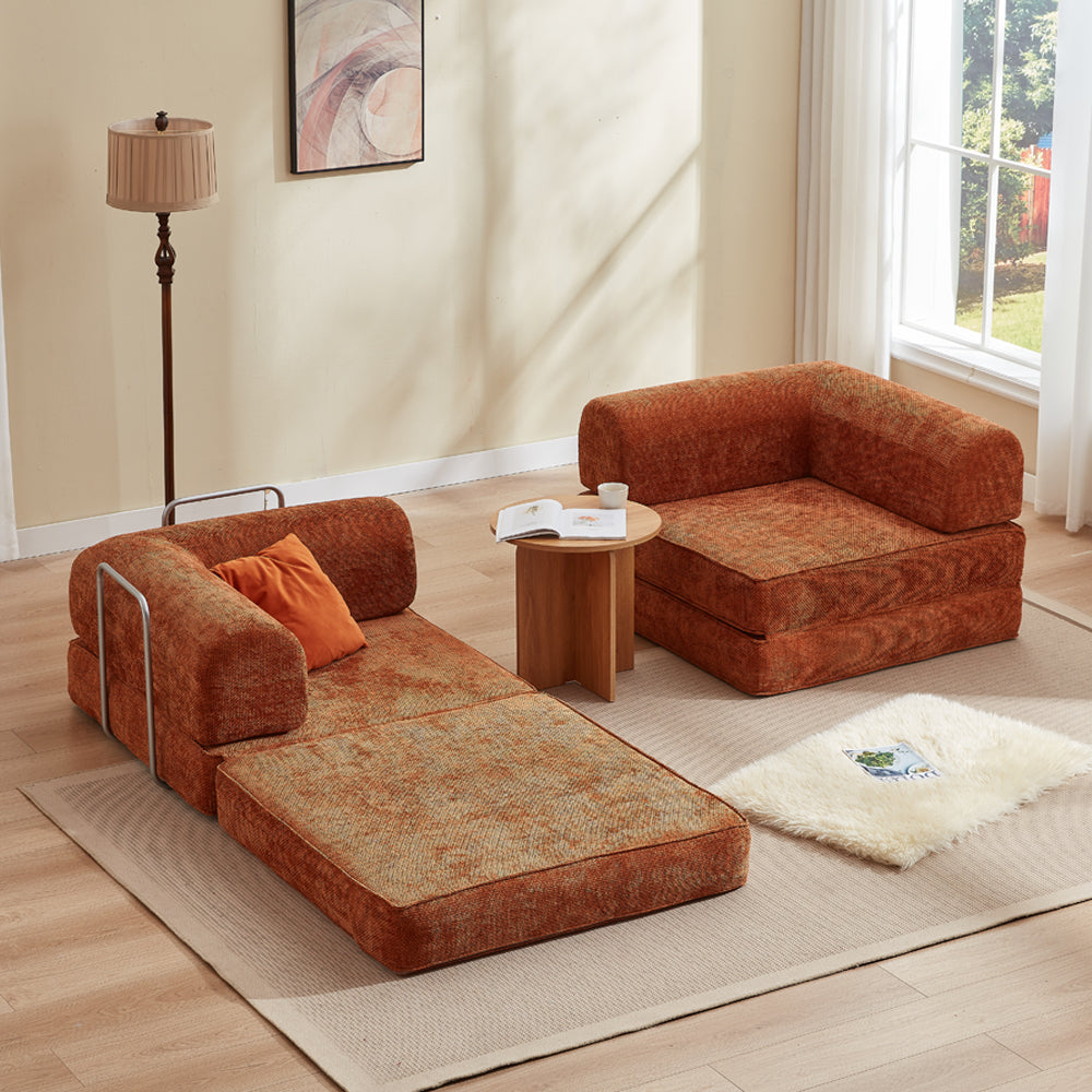 Hugspacee Velvet Compressed Daybed Large Lounge Sofa