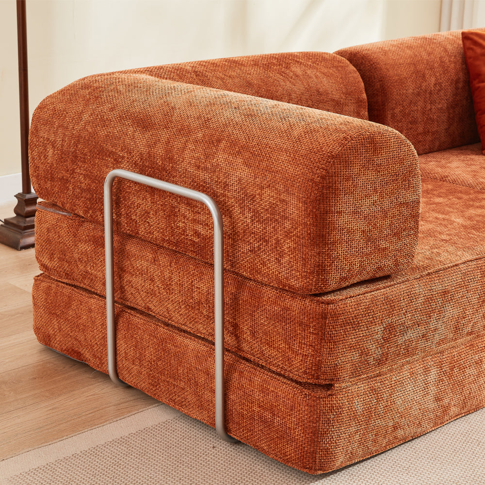 Hugspacee Velvet Compressed Daybed Large Lounge Sofa