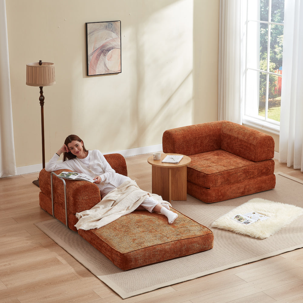 Hugspacee Velvet Compressed Daybed Large Lounge Sofa